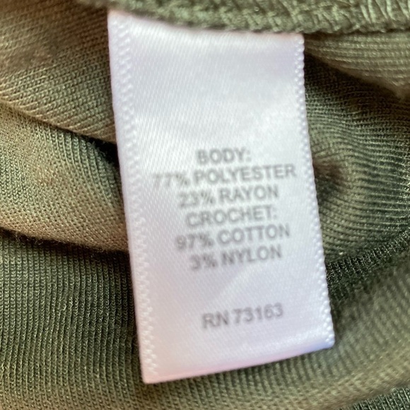 Spense Swiss Dot Tiered Midi Dress with Macrame Yoke Button Closure EUC Size: M - Picture 7 of 7